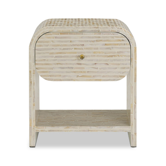 Borno 20" Mother of Pearl Nightstand