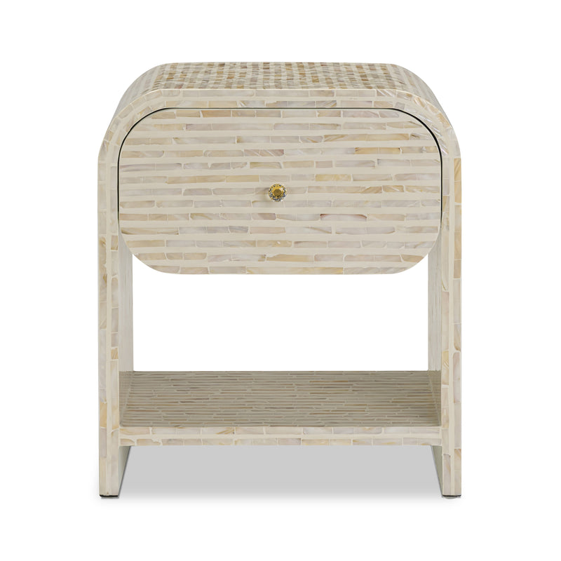 Borno 20" Mother of Pearl Nightstand