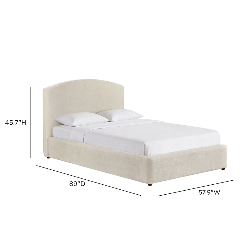 Leah Performance Chenille Bed - Cream