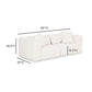 Tarra 86" Modular Loveseat - Cream