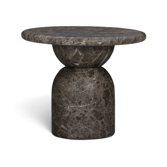 Cynthia Concrete Indoor/Outdoor Side Table - Dark Emperador Marble