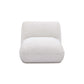 Arezza Stone White Contract-Grade Basketweave Chenille Armless Chair