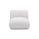 Arezza Stone White Contract-Grade Basketweave Chenille Armless Chair
