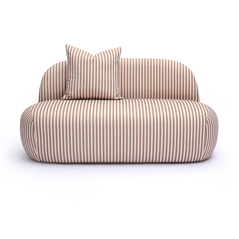 Carraway 59" Loveseat - Brown Stripes