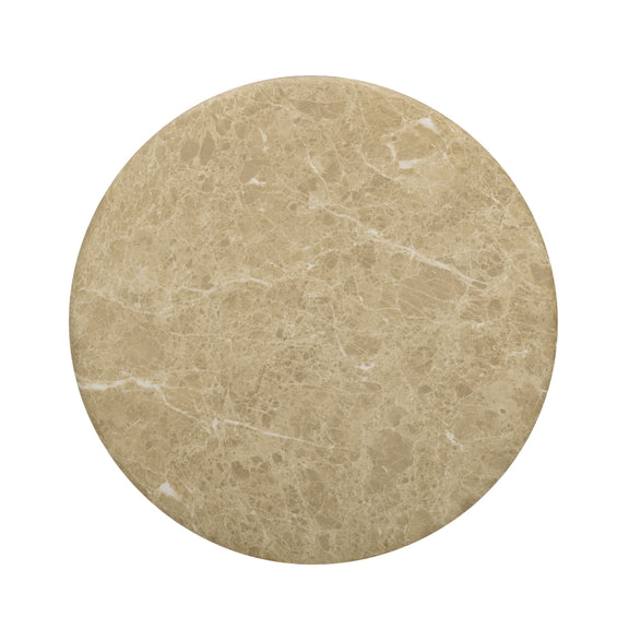 Cynthia Concrete Indoor/Outdoor Side Table - Light Emperador Marble