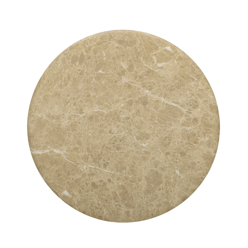 Cynthia Concrete Indoor/Outdoor Side Table - Light Emperador Marble