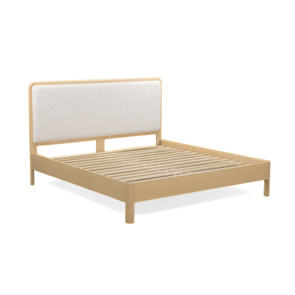 Rafaelle Natural Solid Ash Bed - Cream,Natural