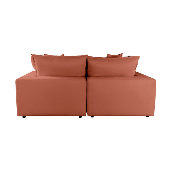 Cali 80" Modular Loveseat - Rust