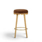 Oodle Performance Vegan Mohair Bar and Counter Stool - Bronze / Natural Ash / Bar Height
