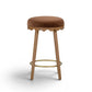 Oodle Performance Vegan Mohair Bar and Counter Stool - Bronze / Light Walnut / Counter Height