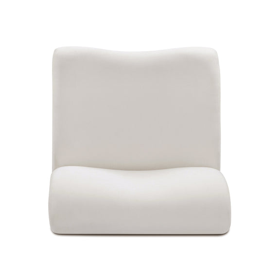 Zenith Contract-Grade Upcycled Fabric Armless Chair - Cream