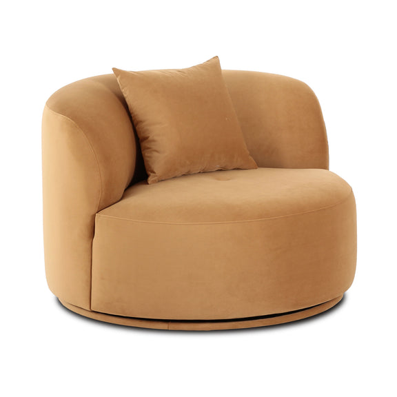Fickle Swivel Accent Chair - Camel