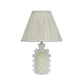 Edith Scalloped Papier Mache Flower Pleated Table Lamp