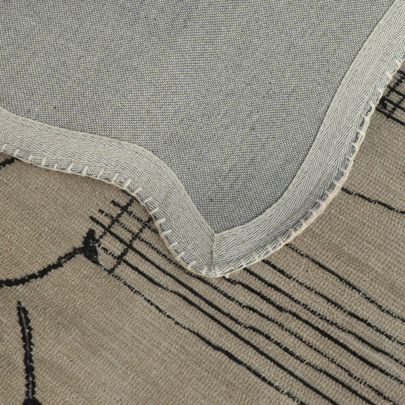 Mezzo Natural Hand Tufted Wool Area Rug 5'X8'