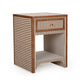 Kora 18" Cotton Jute 1-Drawer Contract-Grade Nightstand - Brown