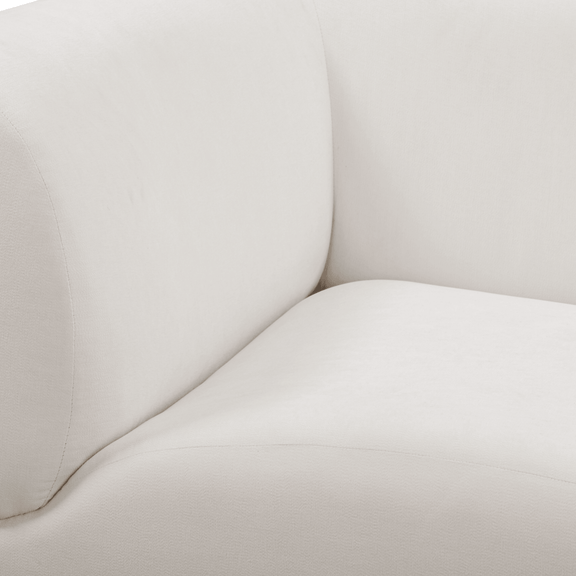 Zenith 5-Piece Contract-Grade Upcycled Fabric Modular Sectional - Cream / RAF