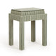 Kora Cotton Jute Contract-Grade Accent Stool - Green Stripes