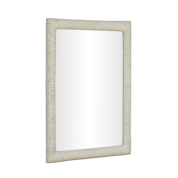 Orpheus 34"X47" Ribbed Faux Stone Rectangular Wall Mirror