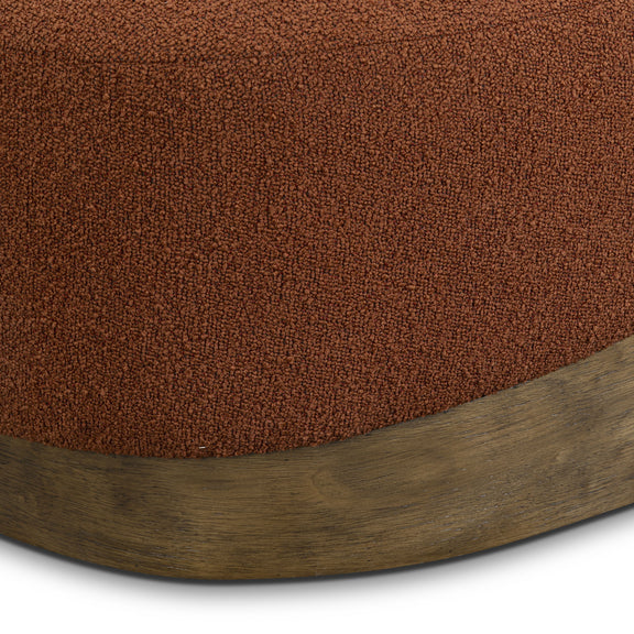 Domina Boucle Ottoman - Autumn Red
