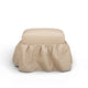 Gertrude Yellow Gingham Performance Linen Skirted Ottoman