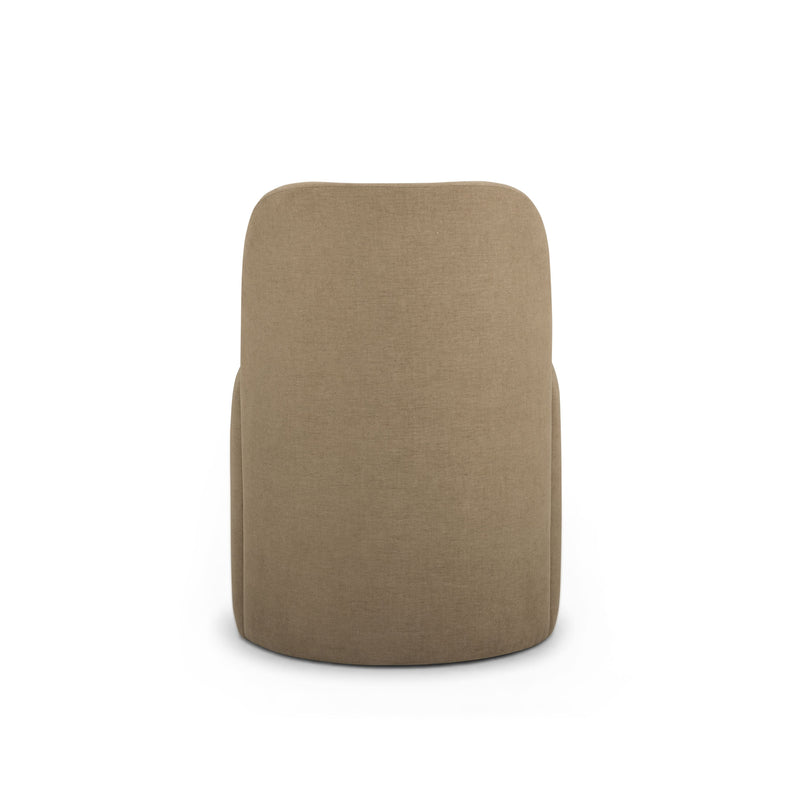 Persa Round Back Performance Chenille Dining Chair - Light Brown
