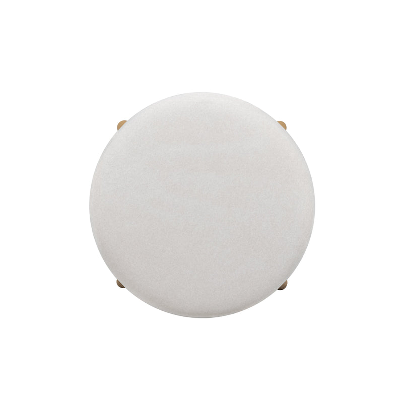 Oodle Performance Vegan Mohair Bar and Counter Stool - Cream / Natural Ash / Counter Height