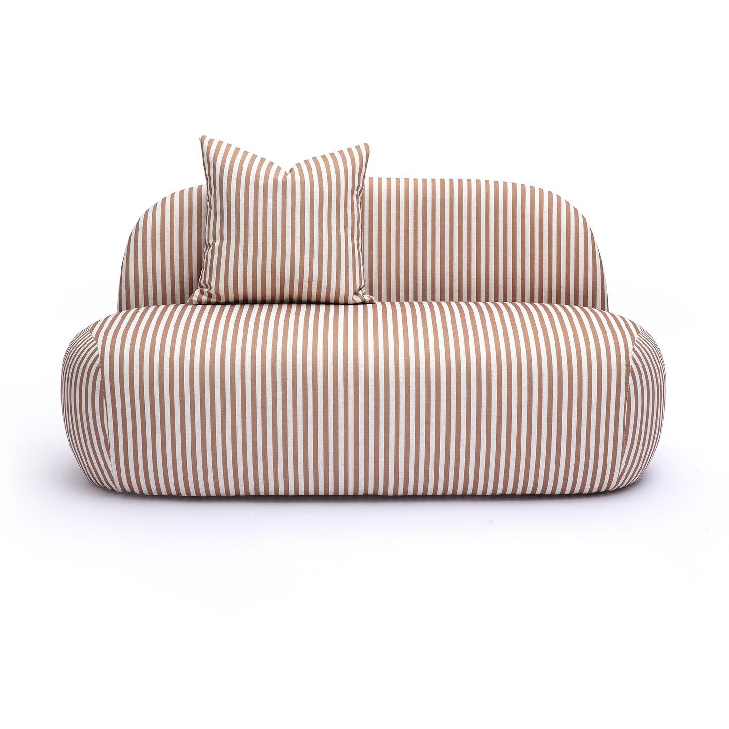 Carraway 59" Loveseat - Brown Stripes