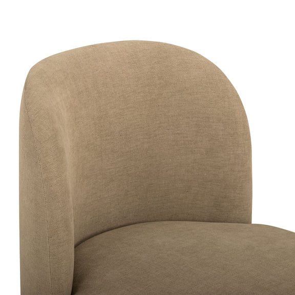 Persa Round Back Performance Chenille Dining Chair - Light Brown