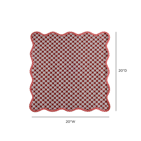 Crissy Cotton Canvas Printed Napkins - Set of 4 - Rust Vintage Floral