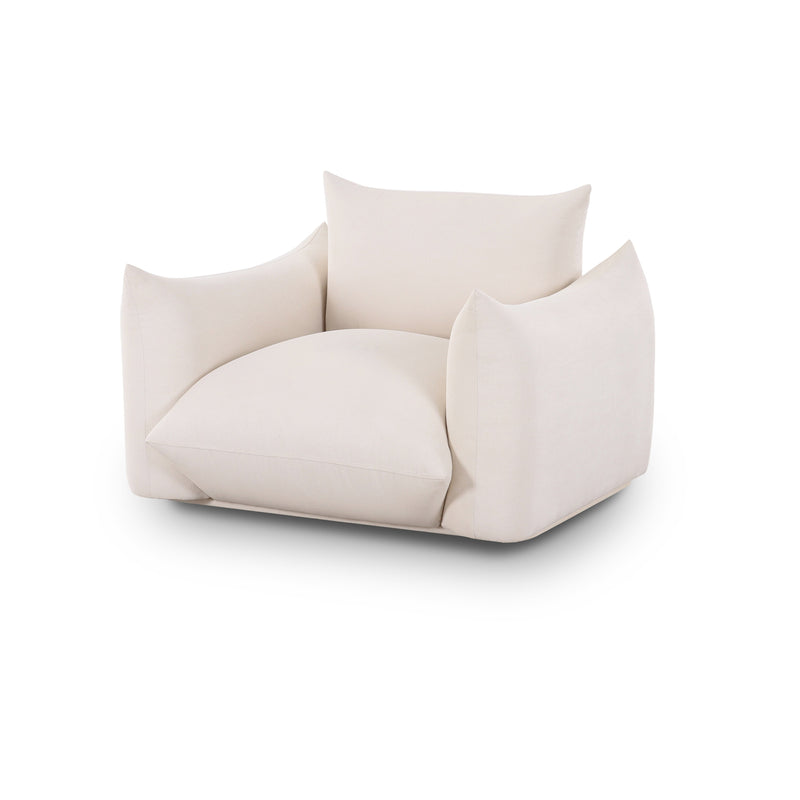 Saint Tropez Stuffed Indoor/Outdoor Armchair - Cream