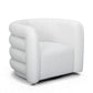 Curves Performance Velvet Swivel Accent Chair - Cream