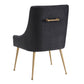 Beatrix Performance Velvet Dining Chair - Grey