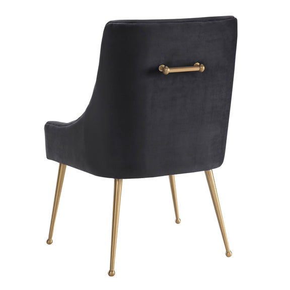 Beatrix Performance Velvet Dining Chair - Grey