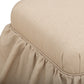 Gertrude Yellow Gingham Performance Linen Skirted Ottoman