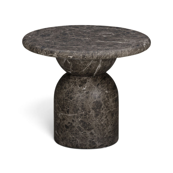 Cynthia Concrete Indoor/Outdoor Side Table - Dark Emperador Marble