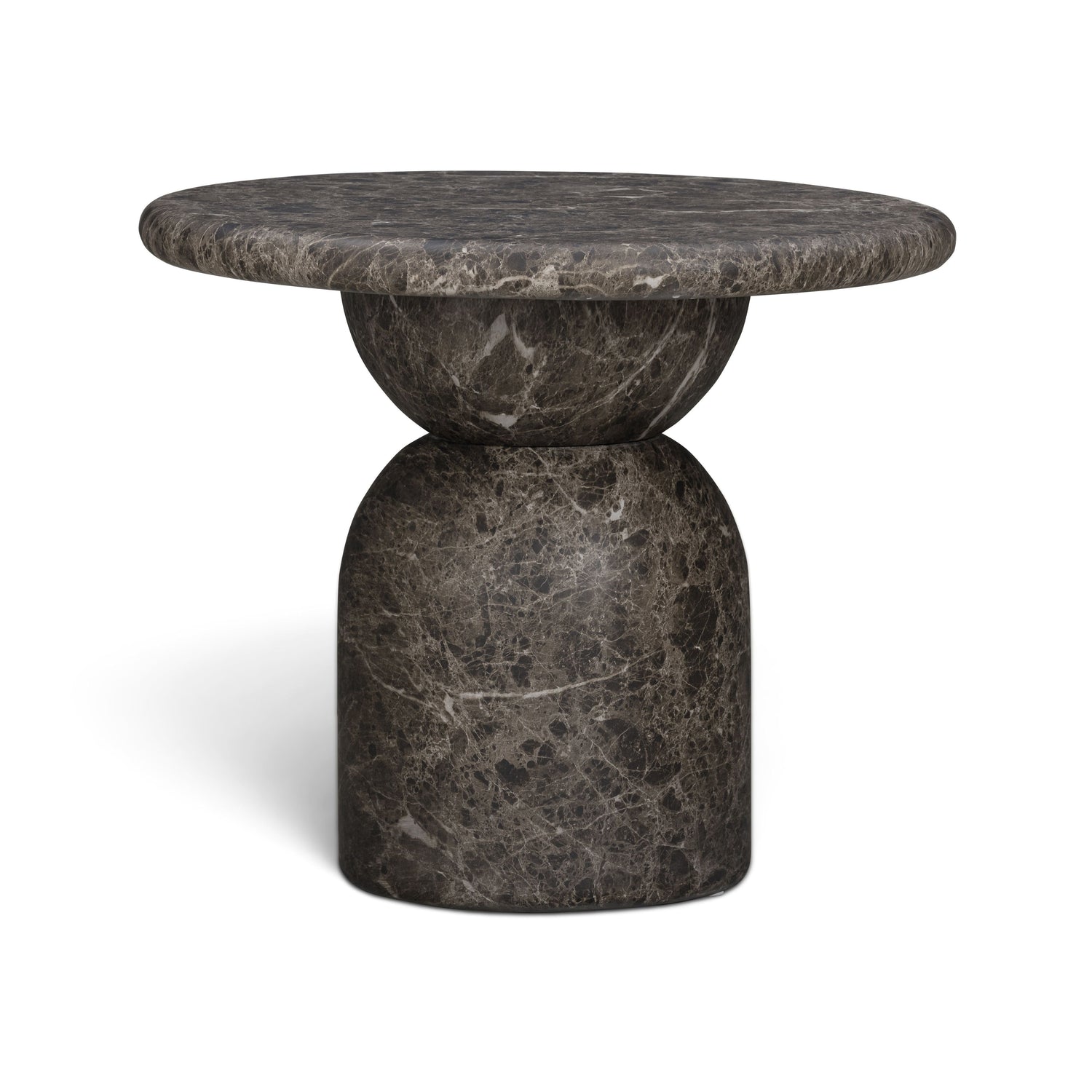 Cynthia Concrete Indoor/Outdoor Side Table - Dark Emperador Marble