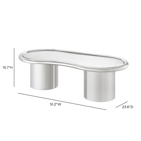 Sorya 51" Chrome Coffee Table