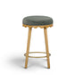 Oodle Performance Vegan Mohair Bar and Counter Stool - Green / Natural Ash / Counter Height