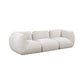 Arezza 115" Stone White Contract-Grade Basketweave Chenille Modular Sofa