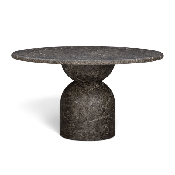 Cynthia 54" Concrete Indoor/Outdoor Dining Table - Dark Emperador Marble