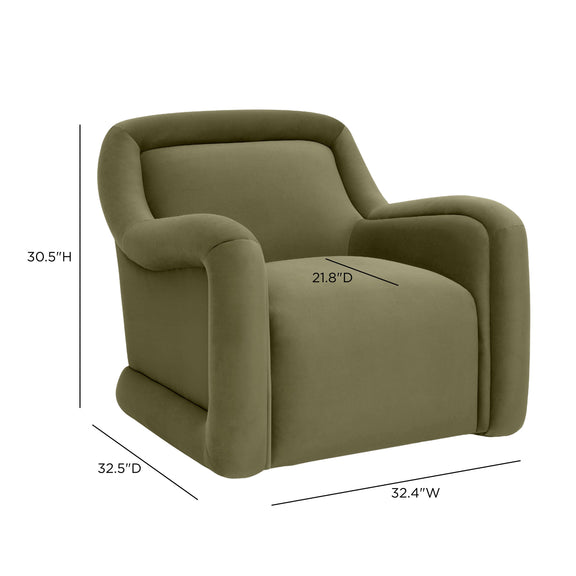 Charli Performance Swivel Chair - Green