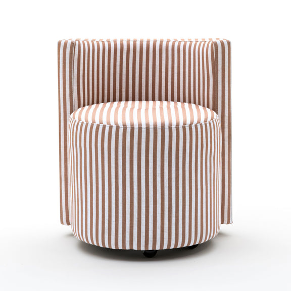 Alyssa Rolling Desk Chair - Brown