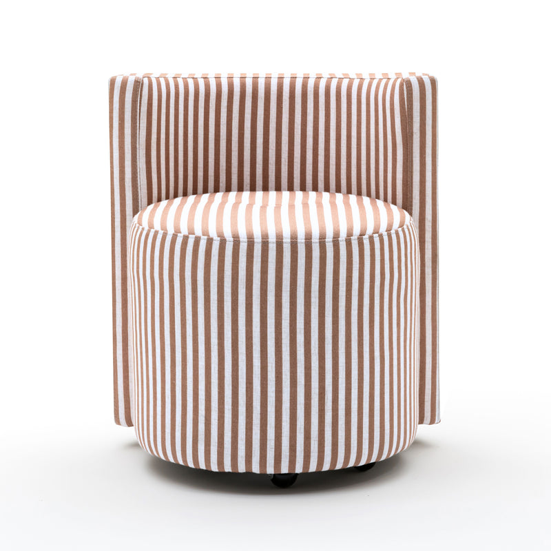 Alyssa Rolling Desk Chair - Brown