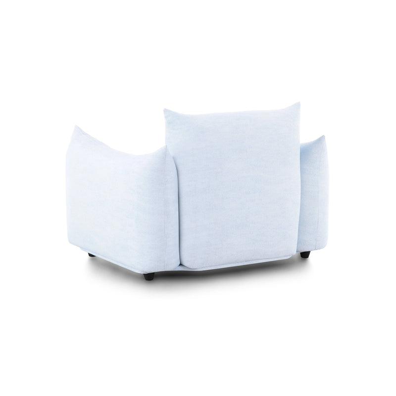 Saint Tropez Stuffed Indoor/Outdoor Armchair - Light Blue