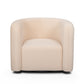 Curves Performance Velvet Swivel Accent Chair - Peach