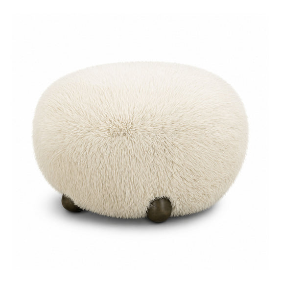 Pucker Ottoman - Natural