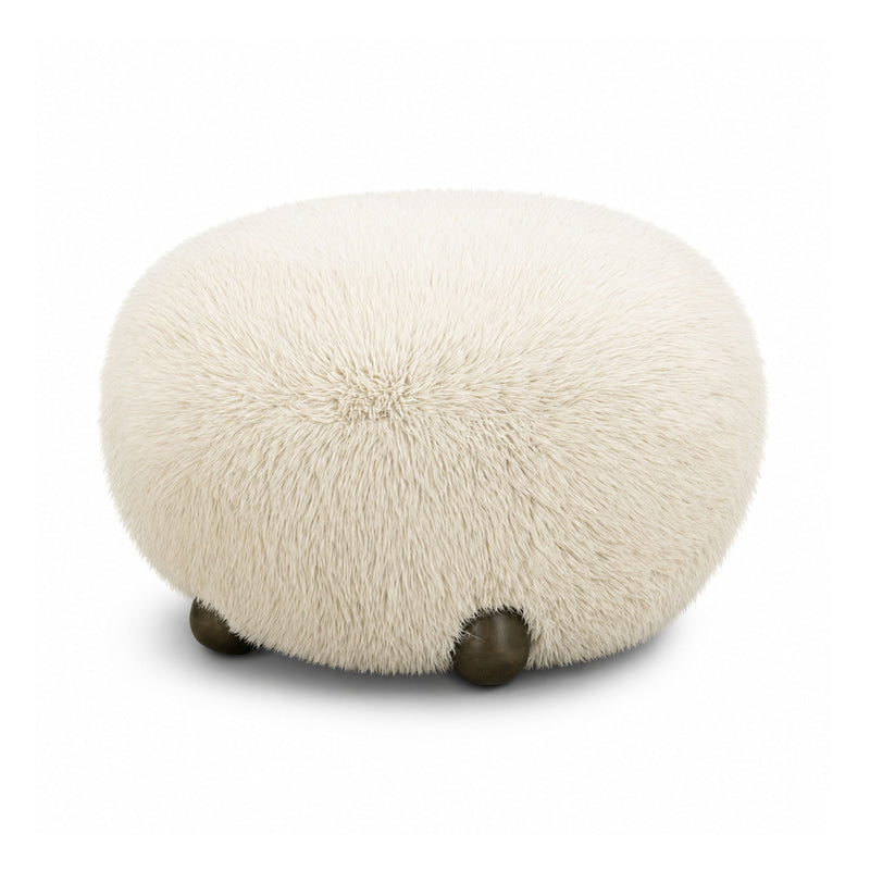 Pucker Ottoman - Natural