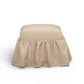 Gertrude Yellow Gingham Performance Linen Skirted Ottoman
