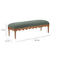Oodle 56.5" Performance Vegan Mohair Bench - Green / Walnut