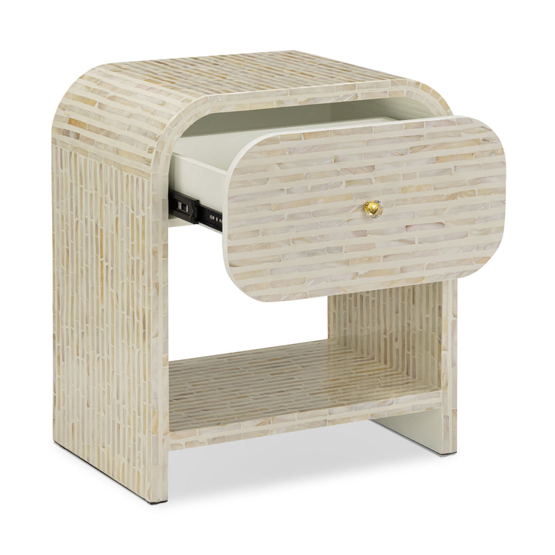 Borno 20" Mother of Pearl Nightstand